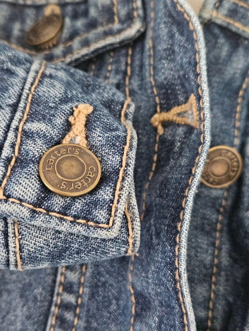 Carter's Toddler Jean Jacket Medium Wash Classic Denim Jacket SZ 18M
